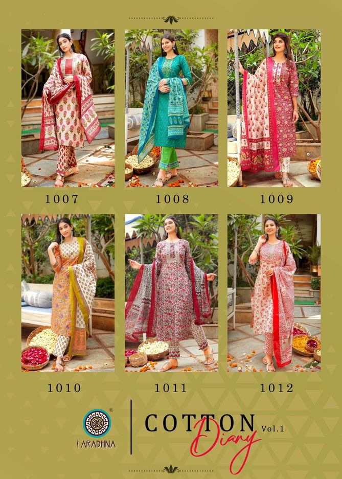 Aradhna Cotton Dairy 1 New Fancy Ethnic Wear Cotton Ready Made Collection